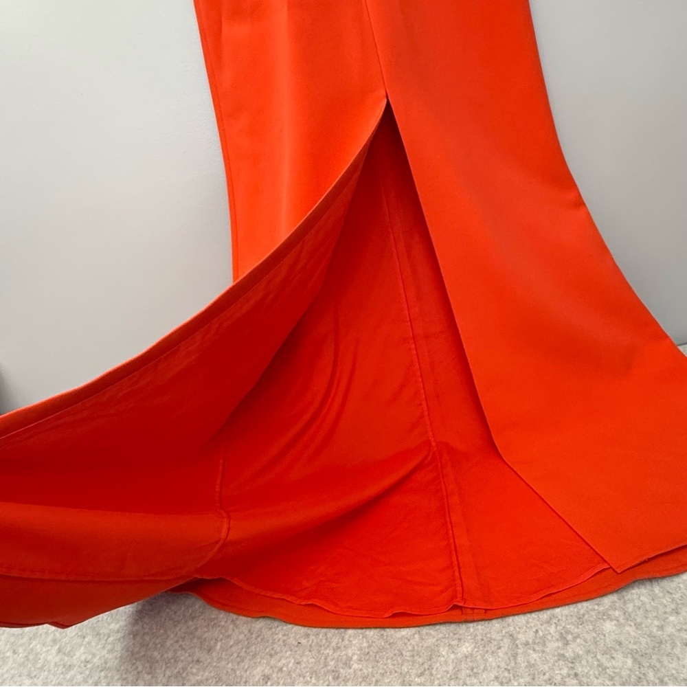 BCBGMAXAZRIA ANGIE CUT OUT FRONT SLIT GOWN MAXI DRESS SIZE 10 - Picture 12 of 17